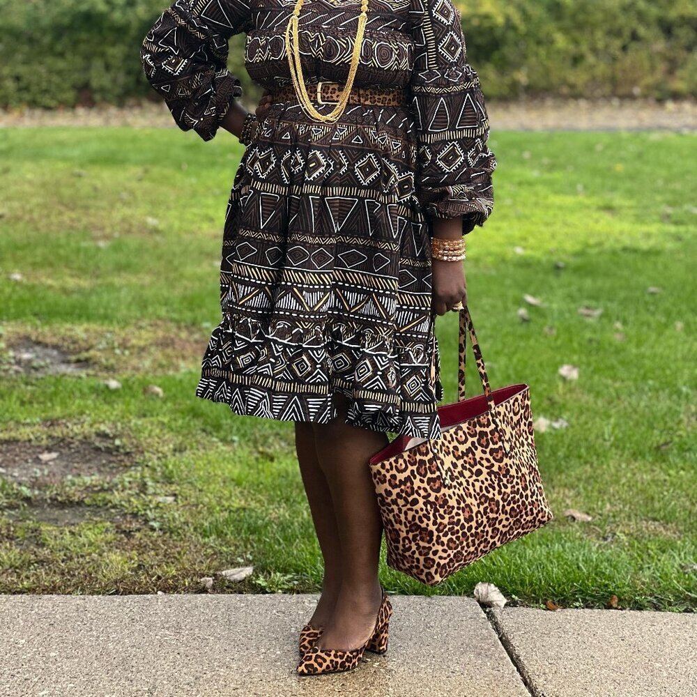 Ankara Print Dress - Picture 3 of 5